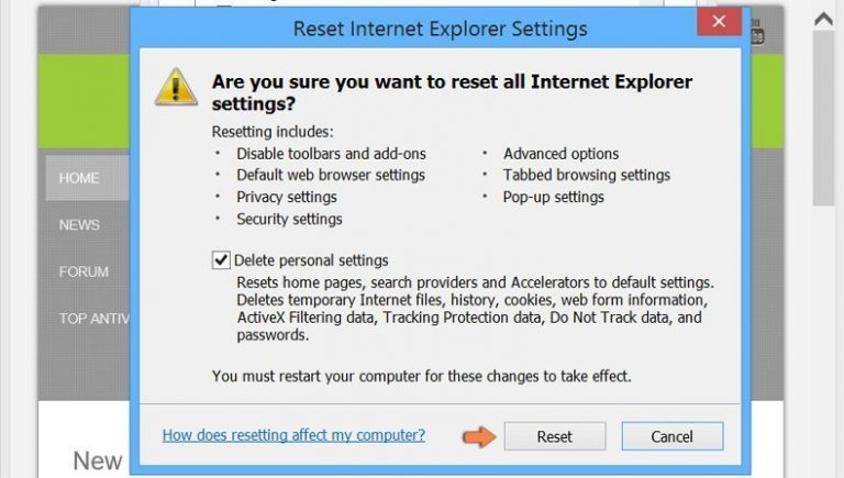 Einstellungen des Internet Explorer-Add-Ons