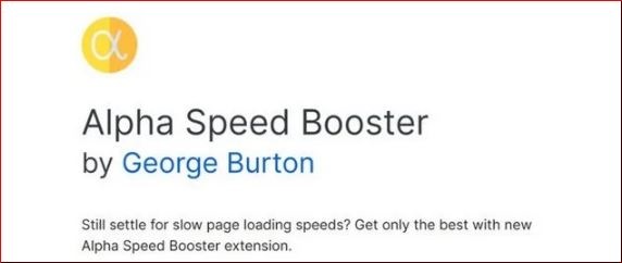 AlphaSpeedBooster Extension